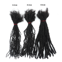 Extensions KAMA Micro Locs entièrement faites à la main au crochet, extensions de cheveux humains entrelacés, extensions Sister Locs en cheveux naturels pour femmes noires