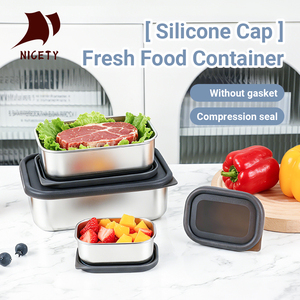 Boîte à <span class=keywords><strong>lunch</strong></span> en acier inoxydable 304 avec fenêtre visible, contenants de stockage alimentaire étanches de 160/650/1300 ml pour le bureau et l'école - Product Image 2