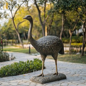 Sculpture de statue d'<span class=keywords><strong>autruche</strong></span> en bronze de jardin sculptée à la main à vendre - Product Image 3