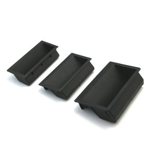 Plastic Drawer Handle Rectangle Modern Simple Minimalist Easy Installation Furniture Handle <b>Knob</b> <b>Black</b> Concealed - Product Image 1
