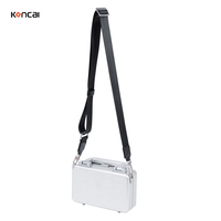 Pour Koncai valise de maquillage dure Portable Mini sac cosmétique à bandoulière avec organisateur de mallette à outils en aluminium de grande capacité