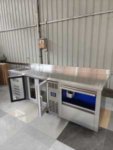 Máquina de Hielo Lanxin Comercial para Bares, Máquina Todo en Uno con Luz Azul, Refrigerador para Tiendas de Té con Leche, Máquina Automática de Hielo en Cubos Grande - Product Image 2