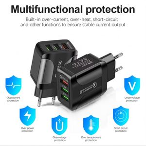 Hot Sale QC3.0 3A Fast Charger 2USB 1A Quick Charging Total 5.1A Square Adapter With LED Light for Iphone Samsung Xiaomi HuaWei - Product Image 5