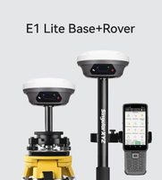 Récepteur GNSS RTK E1 Lite, ensemble base et mobile, 1408 canaux, indice IP68, température de fonctionnement de -30 à 65°C, pour levés topographiques