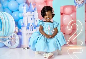 Abiti da ragazza di fiori con applicazioni blu per matrimonio abito da festa di compleanno per <span class=keywords><strong>bambina</strong></span> con perline abito da <span class=keywords><strong>bambina</strong></span> con foto da piccola - Product Image 6