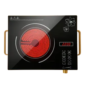 Factory price stainless steel golden housing high quality cook top plate infrared electric stove