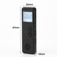 Professionnel Multi-fonction Usb Lcd Mini Enregistreur Vocal Support Lecteur Mp3 Dictaphone Carte de Support à 64gb