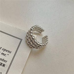 Bague tendance coréenne en argent sterling S925, perles dégradées faites à la main, style INS coréen, bague de blogueur, vente en gros - Product Image 4