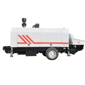 Remorque de pompage de béton mobile HBTS90 à prix abordable – Pompe à béton sur remorque près de chez moi - Product Image 1