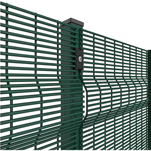 High <strong>Security</strong> 358 Anti-Climb <strong>Mesh</strong> Fence <strong>Powder</strong> Coated Metal Frame for Garden Heat Treated Wood Factory Fencing Trellis Gates - Product Image 1