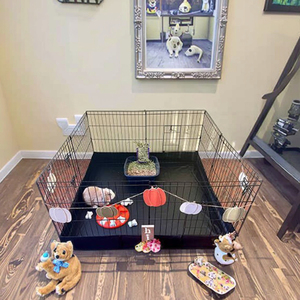 Pet Playpen Guinea Lợn Lồng Động Vật Nhỏ Thỏ Tập Thể Dục Bút Với Sàn Chống Thấm Nước Lót-Phòng Khách Hiện Đại Mở Rộng Playpen - Product Image 4
