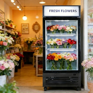 Congélateur vertical à porte simple COLDSTAR pour l'affichage des fleurs, vitrine réfrigérée à refroidissement par ventilateur - Product Image 3