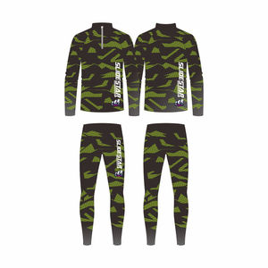 Mono de esquí profesional personalizado, cortavientos, impermeable, antidesgarro, para todoterreno, con estampado por transferencia térmica en las rodillas y cordón ajustable. - Product Image 5