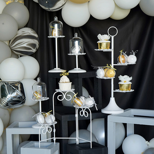 Dali Thanh Lịch Trắng Cupcake Sa Mạc Hiển Thị Thực Phẩm Bánh Cưới Đứng Set Cho Bánh Cưới - Product Image 6