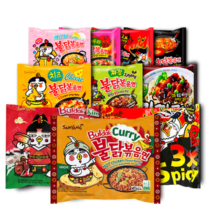 <span class=keywords><strong>Ramen</strong></span> Coreano Buldak Sabor Curry y Pollo Picante, Fideos Fritos de Pollo 140g*5 Paquetes - Product Image 5