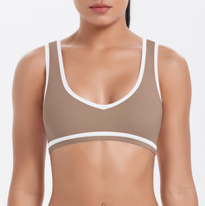 Soutien-gorge de sport color-block, dos ajouré, sexy et tendance, à séchage rapide, pour le yoga, la course à pied et le fitness - Product Image 3