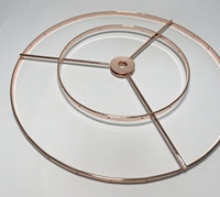 Support de suspension en fil métallique pour abat-jour en or rose avec trous de fixation, support de harpe pour lustre DIY E27 pour table/sol/pendentif
