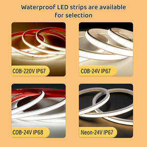 Tira de Luces <span class=keywords><strong>LED</strong></span> <span class=keywords><strong>COB</strong></span> sin Puntos, 110v, sin Controlador, IP65 Impermeable, Rollo de 100m, PVC, 220v, Personalizable, Tiras de <span class=keywords><strong>LED</strong></span> - Product Image 3