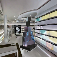 Écran d'affichage publicitaire LED intérieur P4 1080P Rotation 360° HDR10 Étanche IP65 Couches personnalisées Luminosité 2500cd