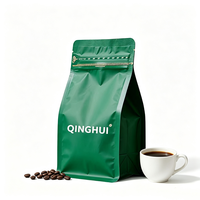 Sachet Doypack Personnalisé Refermable pour Grains de Café, Scellé sur Huit Côtés, Emballage pour Aliments pour Animaux de Compagnie