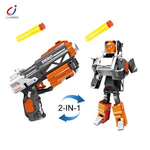 Chengji ปืนยิงอากาศพลาสติกแบบนิ่ม, ปืนยิงเกมของเล่นการเปลี่ยนรูปหุ่นยนต์ปืนกระสุนอ่อน - Product Image 1