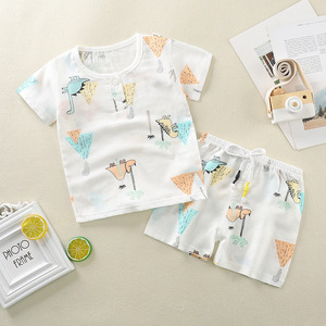 ชุดผ้าก๊อซเด็กผู้ชายลายการ์ตูน ผ้าฝ้ายแท้ ระบายอากาศได้ดี ราคาประหยัด - Product Image 3