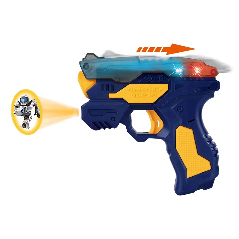 צעצוע אקדח פלאש לילדים צעצוע אקדח חלל חשמלי עם אור וקול, פונקציית הקרנה