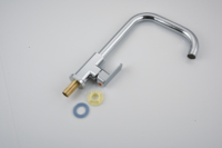 Robinet de cuisine minimaliste en alliage de zinc, monotrou eau froide, finition chromée, à poser sur plan, robinet de lavabo moderne
