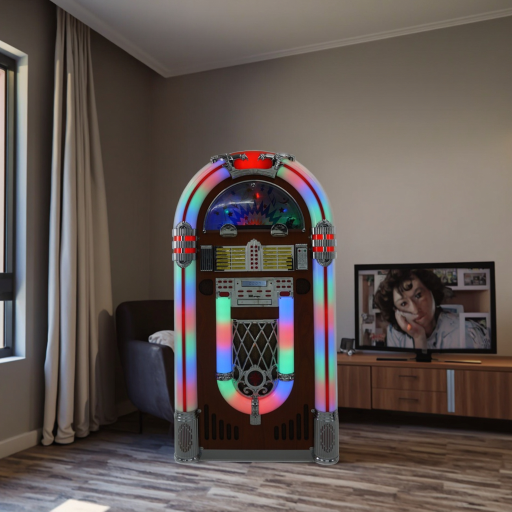 American Retro Style Digital Jukebox with Vinyl Playback