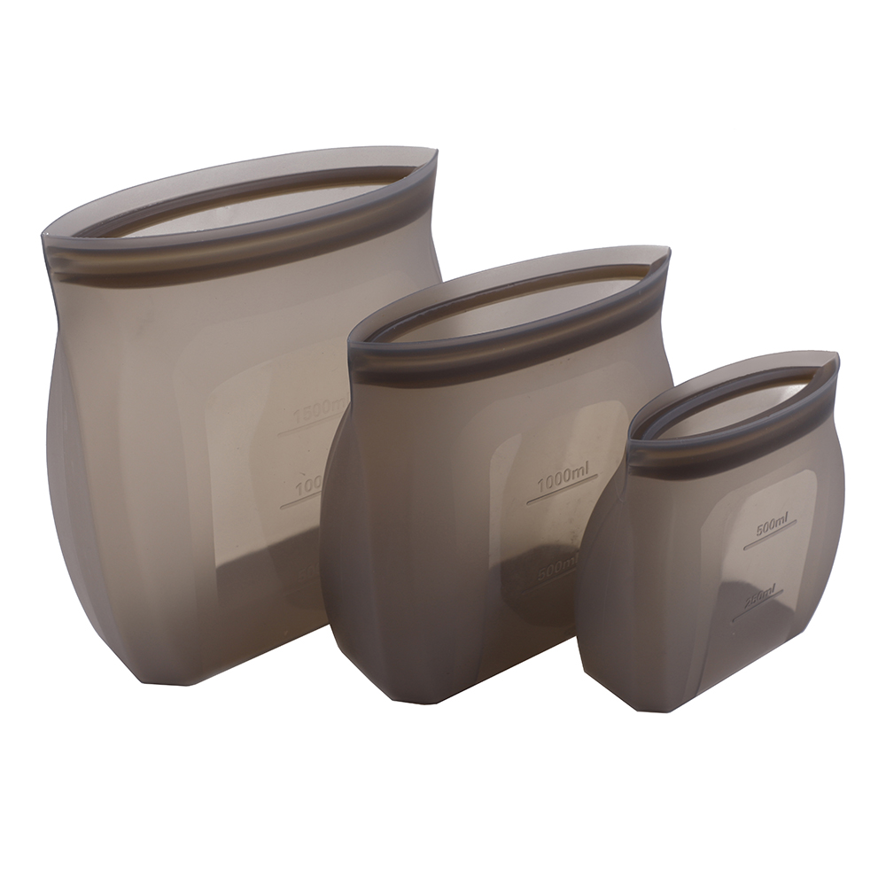 Силиконовые мешки для холодильника, защитный пакет для свежести, пакеты для хранения сэндвичей, герметичная молния, 3 размера