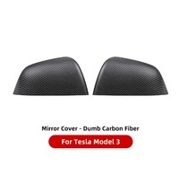 Coque de rétroviseur pour Tesla Model 3 Y Bright/Matte Carbon Fiber Rear View Mirror Decorative Shell Exterior Accessories