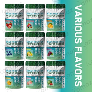 Poudre alimentaire détoxifiante naturelle Super Greens Amaz OEM, <span class=keywords><strong>sans</strong></span> OGM, sachets de poudre d'électrolytes Supergreen - Product Image 2