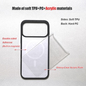 공장 공급 2D 논슬립 TPU PC 자석 블랭크 UV 인쇄 휴대폰 케이스 아이폰 17 프로 맥스용 - Product Image 2