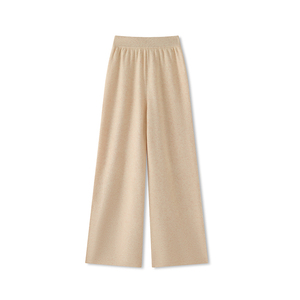Pantalon en laine pour femme, automne, écologique, ample, taille élastique, léger, respirant, haut de gamme, élégant, doux, respectueux de la peau - Product Image 3