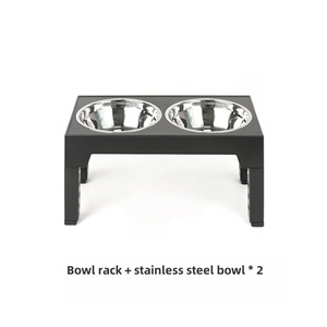 Nhà thiết kế Diner nâng cao <span class=keywords><strong>neater</strong></span> với ABS con chó bát với 5 chiều cao có thể điều chỉnh nâng cao con chó Bát vật nuôi ướt thực phẩm trung chuyển - Product Image 4