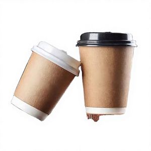 Gobelets en papier jetables à double paroi, résistants aux fuites, avec logo personnalisé, biodégradables, de qualité alimentaire, pour emballages de café à emporter - Product Image 3