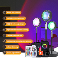 Lampe de table de bureau flexible à LED avec charge USB, contrôle tactile, effet coucher de soleil arc-en-ciel, style moderne vintage pour salon et chambre à coucher