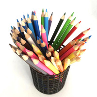 Crayons en bois écologiques personnalisables en gros, 12 couleurs, à base d'huile, modèle HB, impression UV, formes multiples, conformes à la norme EN71