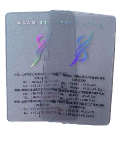 Factory Price clear Transparent Plastic Business Pvc Card for Business Promotion