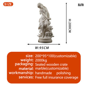 Vénus en marbre personnalisée, statues de Cupidon, sculptures de jardin de Vénus en pierre pour la décoration de villa - Product Image 2