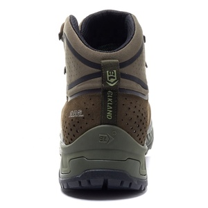 EIKLAND Men's <b>Waterproof</b> Suede Hiking Shoes Round Toe Rubber Outsole Breathable Anti-Slip All Seasons Outdoor Trekking - Product Image 3