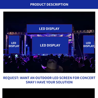Écran d'affichage vidéo LED 4K haute luminosité P2.6-P4 couleur pleine résolution, étanche pour intérieur/extérieur, avec garantie de 5 ans