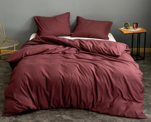 Juego de Ropa de <span class=keywords><strong>Cama</strong></span> Moderno de Tres Piezas, Transpirable, de Poliéster Cepillado, 200 Hilos, Color Sólido, Juego de Sábanas y Fundas de Almohada para el Hogar - Product Image 6