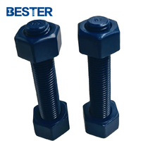 Attaches aérospatiales API 20E M28 M30 M36 Grade 12.9 Din Standard DIN975 Astm A193 Gr B7 Xylan Ptfe Revêtement Boulons et écrous