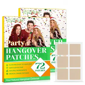 Private Label 72 Pack Self Adhesive Hangover Relief Stickers SEFUDUN Anti Drunk Vitamin B Complex Hangover Patches