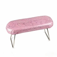 Coussinets de main confortables en cuir rayé pour salons de manucure, supports pour outils d'art des ongles