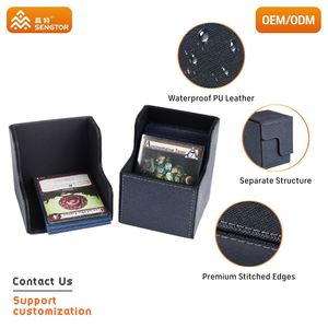 Étui à cartes magnétique en PU étanche FX, capacité 100+, double compartiment, boîte de rangement séparée pour jeux de cartes - Product Image 2