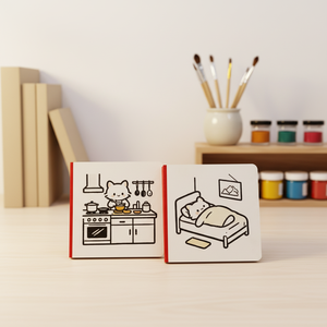 <span class=keywords><strong>Quaderno</strong></span> personalizzato con copertina quadrata e design di animali carini per scrittura e appunti, personalizzabile in fabbrica - Product Image 1