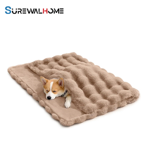 SUREWALHOME Lit pour animaux personnalisé avec couverture, <span class=keywords><strong>vente</strong></span> en gros, lit épais pour chien et chat, meilleures ventes, niche pour <span class=keywords><strong>chiot</strong></span> et chat à poser au sol - Product Image 1