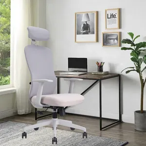 Silla ergonómica giratoria de malla completa para oficina OEM, reposacabezas 2D, reposabrazos de elevación de espalda alta ajustable, silla de oficina ergonómica